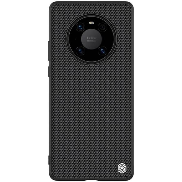 Huawei Mate 40 Pro, Műanyag hátlap védőtok, szilikon keret, 3D minta, Nillkin Textured, fekete