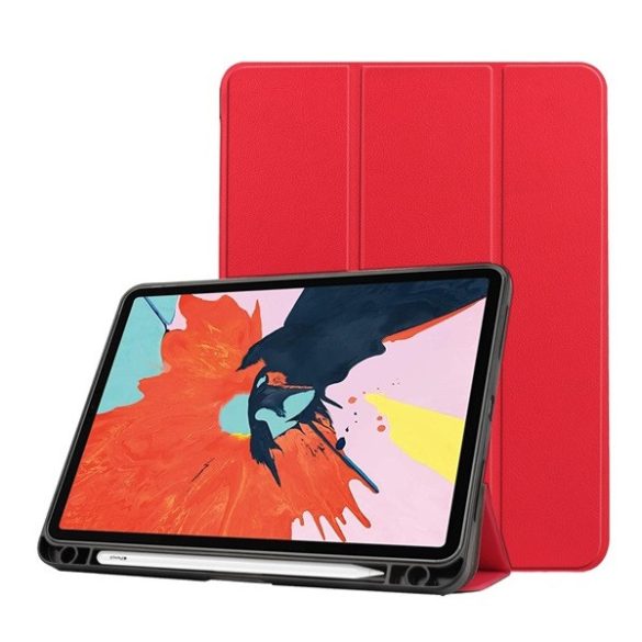 Apple iPad Air (2020) / iPad Air (2022), mappa tok, Apple Pencil tartóval, Smart Case, piros
