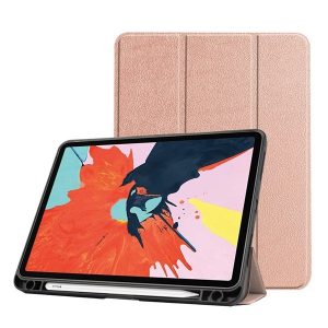 Apple iPad Air (2020 / 2022) / iPad Air 11 (2024), mappa tok, Apple Pencil tartóval, Smart Case, vörösarany