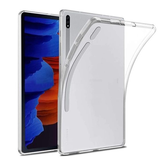 Samsung Galaxy Tab S7 Plus 12.4 / Tab S7 FE 12.4 / Tab S8 Plus 12.4, Szilikon tok, ultravékony, átlátszó