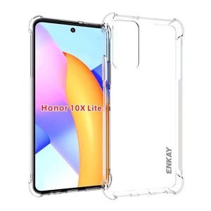 Huawei Honor 10X Lite, Szilikon tok, közepesen ütésálló, légpárnás sarok, Enkay, átlátszó