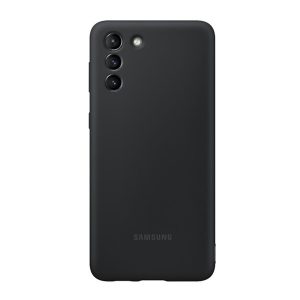 Samsung Galaxy S21 Plus 5G SM-G996, Szilikon tok, fekete, gyári