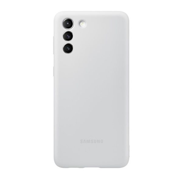 Samsung Galaxy S21 Plus 5G SM-G996, Szilikon tok, világosszürke, gyári