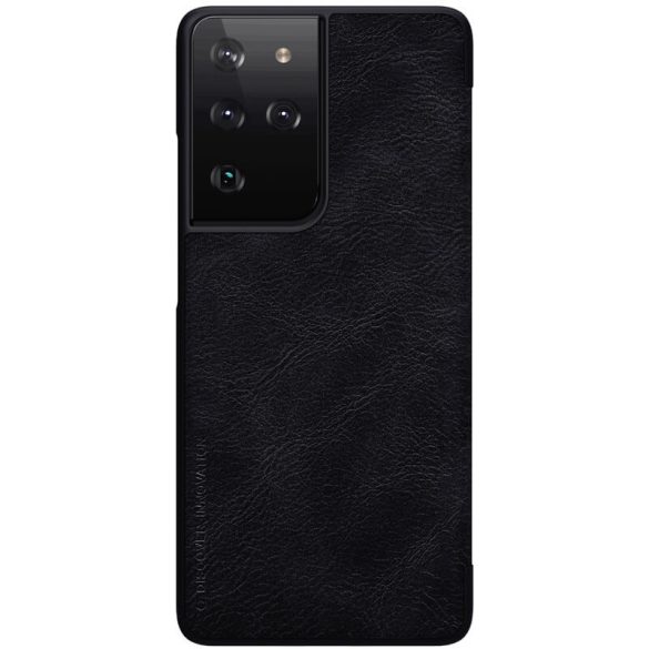 Samsung Galaxy S21 Ultra 5G SM-G998, Oldalra nyíló tok, Nillkin Qin, fekete