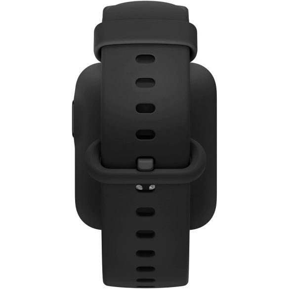 Bluetooth okosóra, szilikon szíj, műanyag keret, v5.1, TFT kijelző, aktivitás és egészség mérő, vízálló, Xiaomi Mi Watch Lite, fekete, gyári