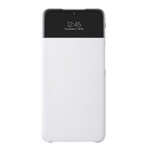 Samsung Galaxy A72 / A72 5G SM-A725F / A726B, Oldalra nyíló tok, hívás mutatóval, Smart View Cover, fehér, gyári