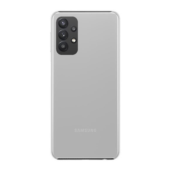 Samsung Galaxy A32 5G SM-A326B, Műanyag hátlap védőtok, gumírozott, áttetsző