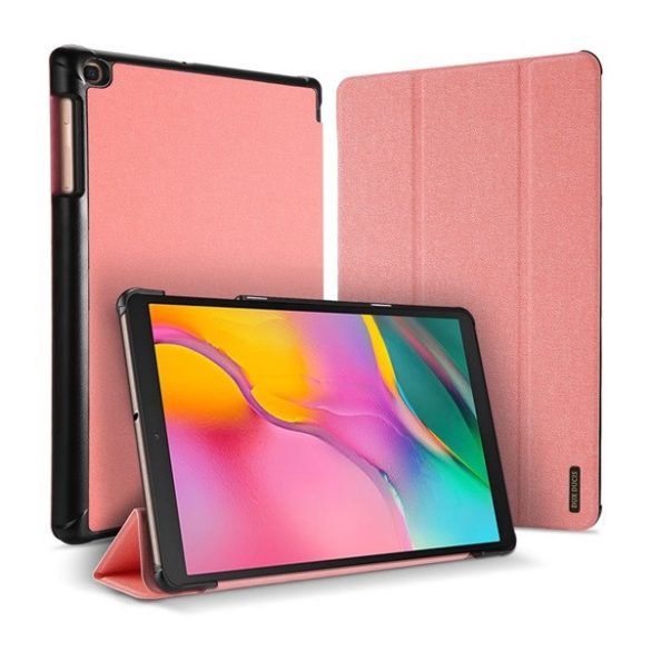 Samsung Galaxy Tab A 10.1 (2019) SM-T510 / T515, mappa tok, Trifold, Dux Ducis Domo, rózsaszín