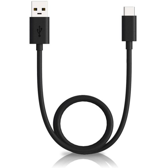 USB töltő- és adatkábel, USB Type-C, 100 cm, 3000 mA, Motorola, fekete, gyári, SKN6473A