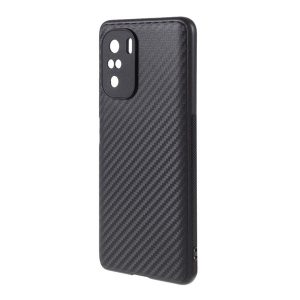 Xiaomi Redmi K40 / K40 Pro / K40 Pro Plus / Mi 11i / Poco F3, Szilikon tok, széles karbon minta, fekete