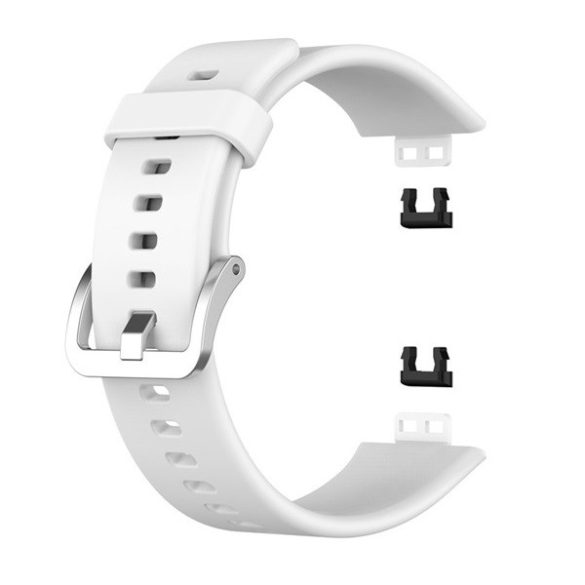 Huawei Watch Fit, szilikon pótszíj, állítható, fehér