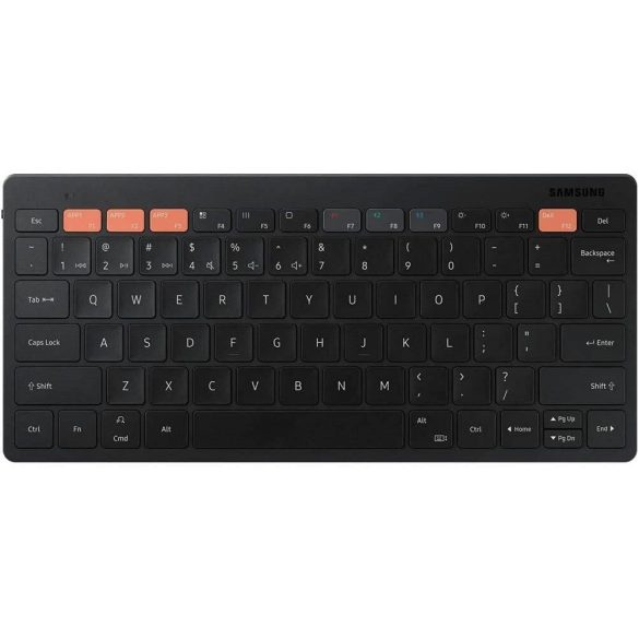 Univerzális bluetooth billentyűzet, v5.0, QWERTY, angol nyelvű, Samsung Smart Keyboard Trio 500, fekete, gyári