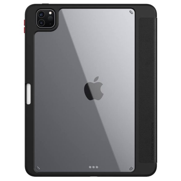 Apple iPad Pro 11 (2020 / 2021 / 2022), mappa tok, közepesen ütésálló, Apple Pencil tartóval, kamera védelem, Smart Case, Nillkin Bevel, fekete