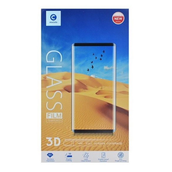 OnePlus Nord 2 5G / Nord CE 5G, Kijelzővédő fólia, ütésálló fólia (az íves részre is!), Tempered Glass (edzett üveg), 3D Full Cover, Mocolo, fekete