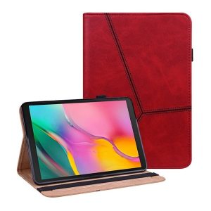 Samsung Galaxy Tab A 10.1 (2019) SM-T510 / T515, mappa tok, stand, bőrhatású, koptatott, piros