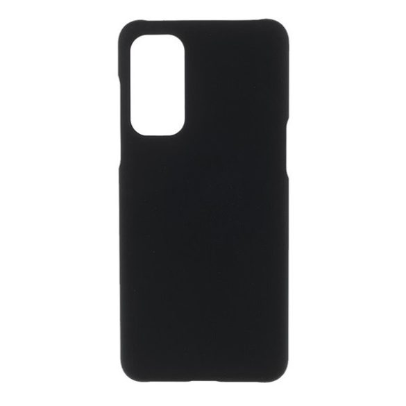 OnePlus Nord 2 5G, Műanyag hátlap védőtok, gumírozott, fekete