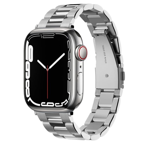 Apple Watch 1-6, SE (38 / 40 mm), fém pótszíj, Spigen Modern Fit, ezüst