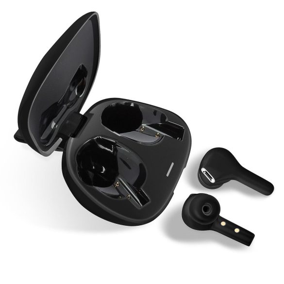 Bluetooth sztereó fülhallgató, v5.0, TWS, töltőtok, vízálló, zajszűrővel, érintés vezérlés, Lenovo HT06, fekete, gyári
