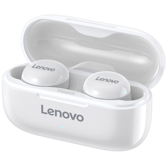 Bluetooth sztereó fülhallgató, v5.0, TWS, töltőtok, zajszűrővel, érintés vezérlés, Lenovo LP11, fehér, gyári