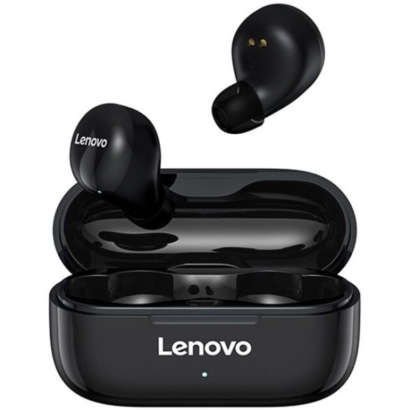 Bluetooth sztereó fülhallgató, v5.0, TWS, töltőtok, zajszűrővel, érintés vezérlés, Lenovo LP11, fekete, gyári