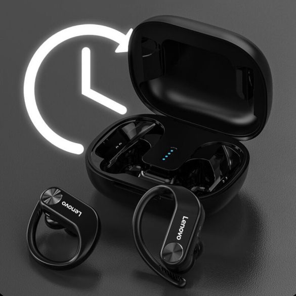 Bluetooth sztereó fülhallgató, v5.0, TWS, töltőtok, vízálló, zajszűrővel, érintés vezérlés, sportoláshoz, Lenovo LP7, fehér, gyári
