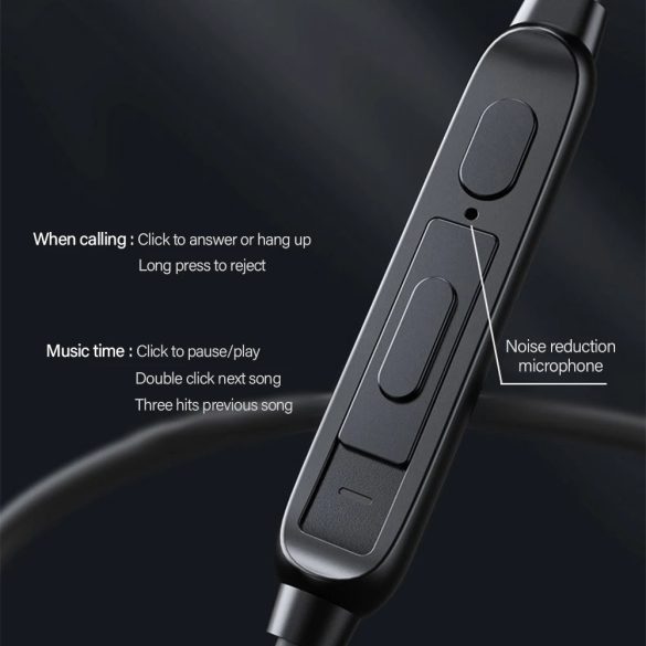 Vezetékes sztereó fülhallgató, 3.5 mm, mikrofon, funkció gomb, hangerő szabályzó, zajszűrő, Lenovo XF06, fehér, gyári