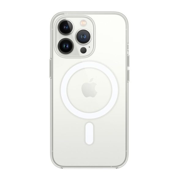 Apple iPhone 13 Pro, Szilikon tok, Magsafe kompatibilis, átlátszó, gyári