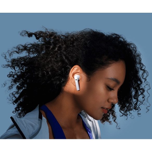 Bluetooth sztereó fülhallgató, v5.2, TWS, töltőtok, zajszűrővel, IP54, Xiaomi Redmi Buds 3, fehér, gyári