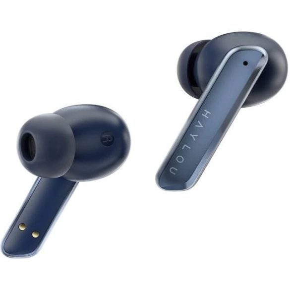 Bluetooth sztereó fülhallgató, v5.2, TWS, töltőtok, vízálló, zajszűrővel, érintés vezérlés, Haylou W1, sötétkék, gyári