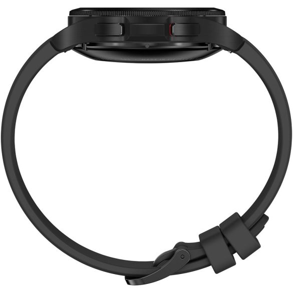 Bluetooth okosóra, szilikon szíj, rozsdamentes acél keret, v5.0, eSim, aktivitás és egészség mérő, vízálló, hangszóró, Samsung Galaxy Watch 4 Classic (42mm) SM-R885 (LTE), fekete, gyári