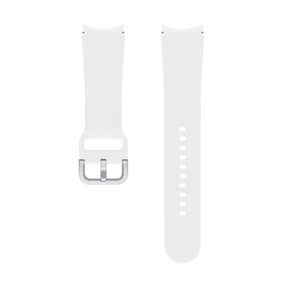 Samsung Galaxy Watch 4 (44mm) / Watch 4 Classic (46mm) SM-R870 / R890, szilikon pótszíj, M / L méret, állítható, izzadtságátló, sport, fehér, gyári