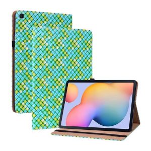 Samsung Galaxy Tab S6 Lite 10.4 (2020 / 2022 / 2024) SM-P610 / P615 / P613 / P619 / P620 / P625, mappa tok, stand, fonott minta, mintás/világoszöld