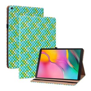 Samsung Galaxy Tab A 10.1 (2019) SM-T510 / T515, mappa tok, stand, fonott minta, mintás/világoszöld