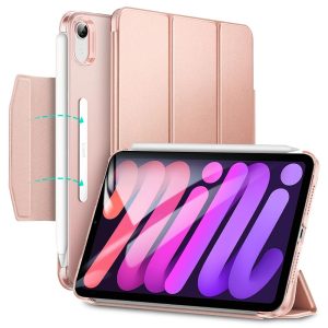 Apple iPad Mini (2021 / 2024) (8.3), mappa tok, Smart Case, Apple Pencil tartóval, mágneses csattal, ESR Ascend, vörösarany