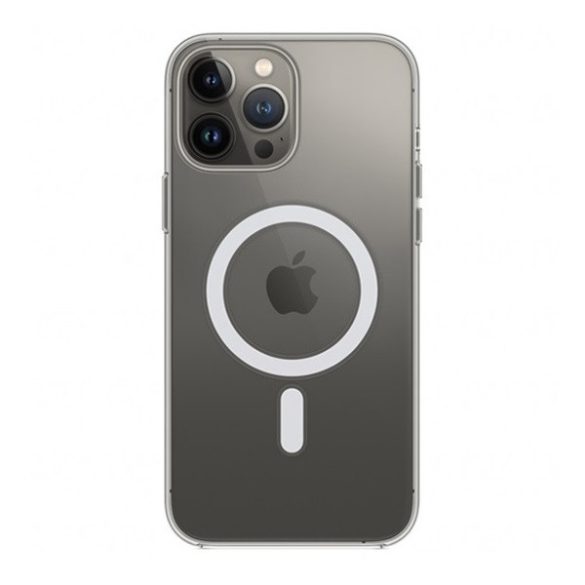 Apple iPhone 13 Pro Max, Szilikon tok, Magsafe kompatibilis, átlátszó, gyári