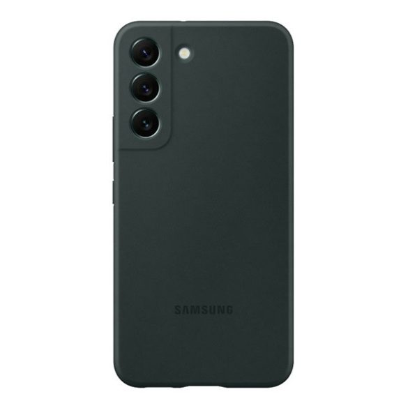 Samsung Galaxy S22 5G SM-S901, Szilikon tok, sötétzöld, gyári