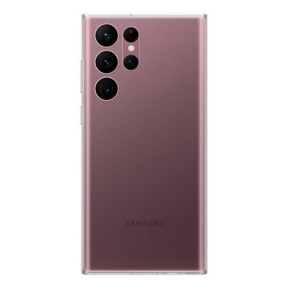 Samsung Galaxy S22 Ultra 5G SM-S908, Műanyag hátlap védőtok, gyári, átlátszó