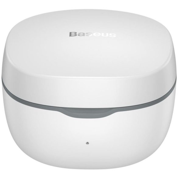 Bluetooth sztereó fülhallgató, v5.0, TWS, töltőtok, zajszűrővel, Baseus Encok WM01, fehér