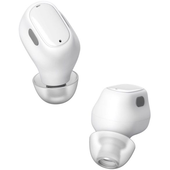Bluetooth sztereó fülhallgató, v5.0, TWS, töltőtok, zajszűrővel, Baseus Encok WM01, fehér