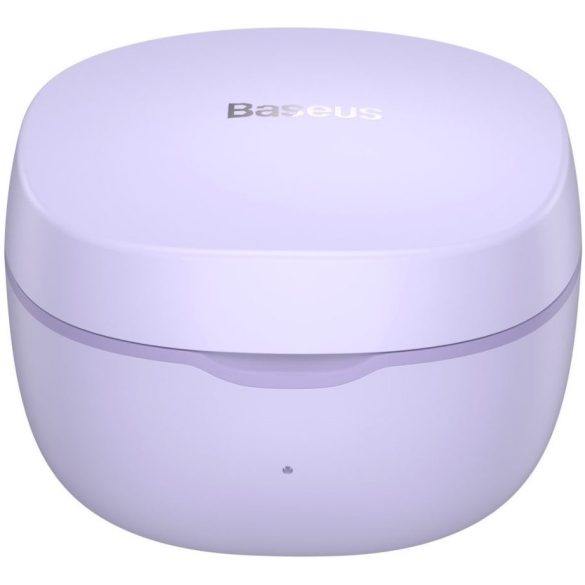 Bluetooth sztereó fülhallgató, v5.0, TWS, töltőtok, zajszűrővel, Baseus Encok WM01, lila