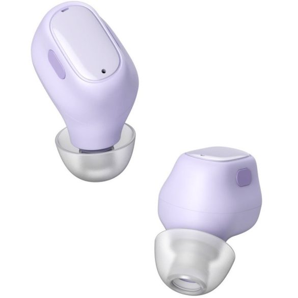 Bluetooth sztereó fülhallgató, v5.0, TWS, töltőtok, zajszűrővel, Baseus Encok WM01, lila