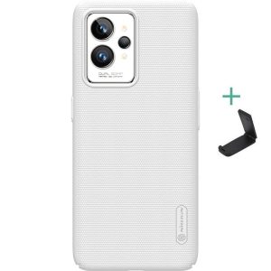 Realme GT2 Pro, Műanyag hátlap védőtok, stand, Nillkin Super Frosted, fehér