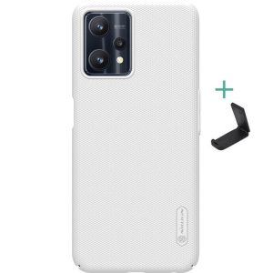 Realme 9 Pro / 9 5G (Global) / V25 / Q5, Műanyag hátlap védőtok, stand, Nillkin Super Frosted, fehér