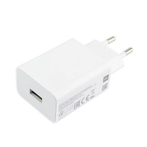 Hálózati töltő adapter, 18W, USB aljzat, USB Type-C kábellel, gyorstöltés, QC 4.0, Xiaomi, fehér, gyári