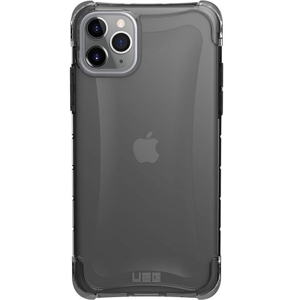 Apple iPhone 11 Pro Max, Műanyag hátlap védőtok, szilikon belső, közepesen ütésálló, UAG Plyo, áttetsző/szürke