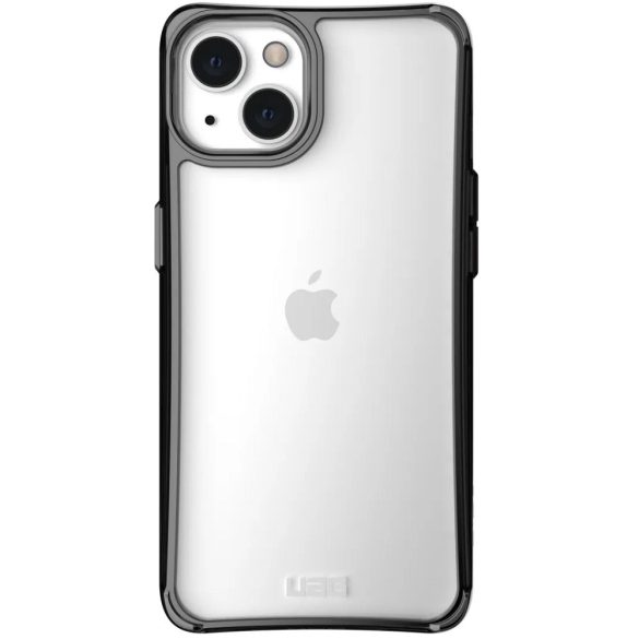 Apple iPhone 13, Műanyag hátlap védőtok, szilikon belső, közepesen ütésálló, UAG Plyo, áttetsző/szürke