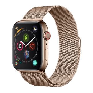 Apple Watch 1-6, SE (42 / 44 mm), fém pótszíj, milánói stílus, mágnes zárral, Devia Elegant, arany