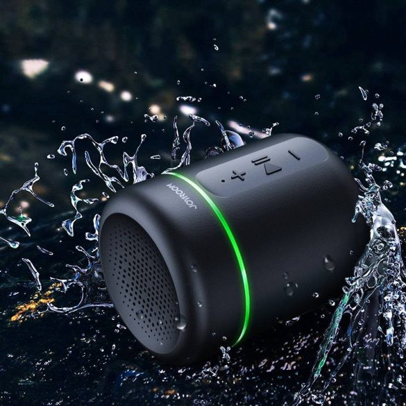 Bluetooth hordozható hangszóró, 5W, v5.0, TF kártyaolvasó, kézpánttal, felakasztható, vízálló, Joyroom JR-ML02, fekete