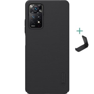 Xiaomi Redmi Note 11 Pro / Note 11 Pro 5G / Note 11E Pro / Note 12 Pro 4G, Műanyag hátlap védőtok, stand, Nillkin Super Frosted, fekete