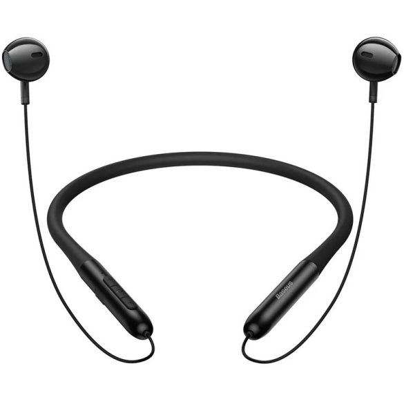 Bluetooth sztereó fülhallgató, v5.2, sportoláshoz, mikrofon, funkció gomb, hangerő szabályzó, Baseus Bowie P1, fekete